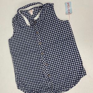 Girl Blue Checkered Top